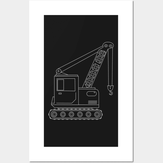 Crane Truck Wall Art by Aurealis